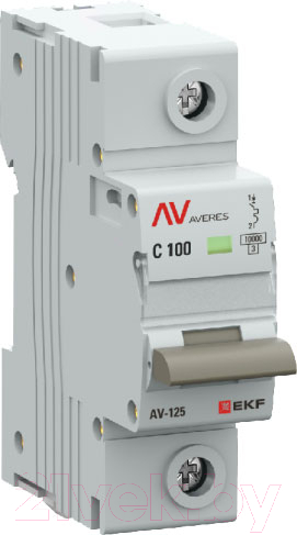 Выключатель автоматический EKF Averes AV-125 1P 100A (C) 10kA / mcb125-1-100C-av