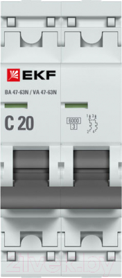Выключатель автоматический EKF PROxima ВА 47-63N / M636220C
