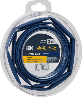 Трубка термоусаживаемая IEK UDR12-005-D25-002-K07-T -