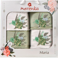 Набор полотенец Merzuka Maria / 11851 (4шт, в коробке, зеленый) - 