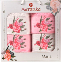 Набор полотенец Merzuka Maria / 11851 (4шт, в коробке, розовый) - 
