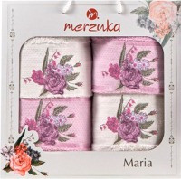 Набор полотенец Merzuka Maria / 11851 (4шт, в коробке, сиреневый) - 