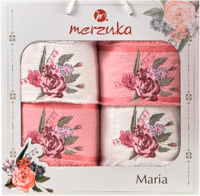 Набор полотенец Merzuka Maria / 11851 (4шт, в коробке, светло-розовый) - 