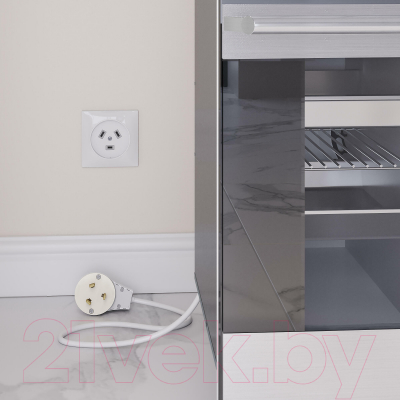 Розетка Werkel W1189201 с вилкой (белый)