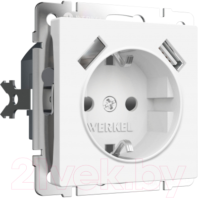 Розетка Werkel W1171561 (белый матовый)