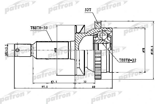 ШРУС Patron PCV1751