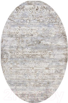 Ковер Radjab Carpet Белла Овал D057A / 8380RK (2.4x3.4, Cream Shirink/Vizon Fdy)