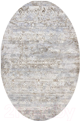 Ковер Radjab Carpet Белла Овал D057A / 8382RK (1.6x2.3, Cream Shirink/Vizon Fdy)