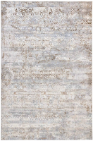 Ковровая дорожка Radjab Carpet Белла D057A / 8047RK (0.8x25, Cream Shirink/Vizon Fdy) - 