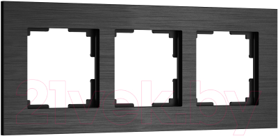 Рамка для выключателя Werkel AluMax W0033508 (черный алюминий)