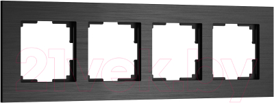 Рамка для выключателя Werkel AluMax W0043508 (черный алюминий)