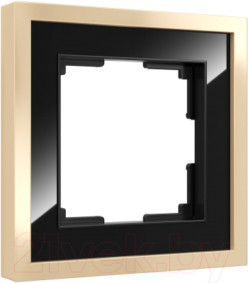 Рамка для выключателя Werkel Baguette W0012852 (черный/латунь)