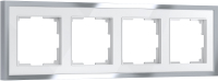 Рамка для выключателя Werkel Baguette W0042850 (белый/серебро) - 