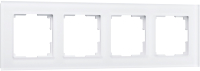 Рамка для выключателя Werkel Favorit W0041105 (белый матовый/стекло) - 