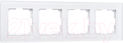 Рамка для выключателя Werkel Favorit W0041105 (белый матовый/стекло)