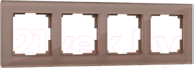 Рамка для выключателя Werkel Favorit W0041142 (латте/стекло)