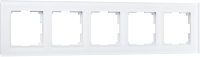Рамка для выключателя Werkel Favorit W0051105 (белый матовый/стекло) - 