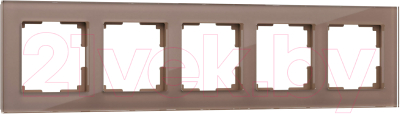Рамка для выключателя Werkel Favorit W0051142 (латте/стекло)