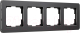 Рамка для выключателя Werkel Platinum W0042608 (черный алюминий) - 