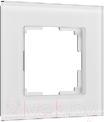 Рамка для выключателя Werkel Senso W0013101 (белый/стекло soft-touch)