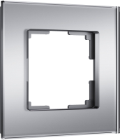 Рамка для выключателя Werkel Senso W0013106 (серебряный/стекло soft-touch) - 
