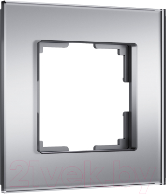 Рамка для выключателя Werkel Senso W0013106 (серебряный/стекло soft-touch)