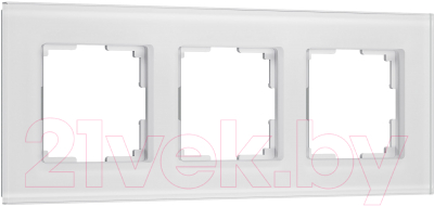 Рамка для выключателя Werkel Senso W0033101 (белый/стекло soft-touch)