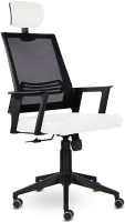 Кресло офисное UTFC Аэро М-808 PL (E01-к/NET202/S-0402/черный/белый) - 