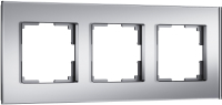 Рамка для выключателя Werkel Senso W0033106 (серебряный/стекло soft-touch) - 