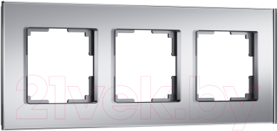 Рамка для выключателя Werkel Senso W0033106 (серебряный/стекло soft-touch)