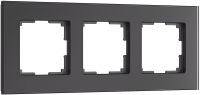 Рамка для выключателя Werkel Senso W0033108 (черный/стекло soft-touch) - 