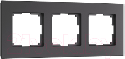 Рамка для выключателя Werkel Senso W0033108 (черный/стекло soft-touch)