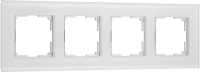 Рамка для выключателя Werkel Senso W0043101 (белый/стекло soft-touch) - 