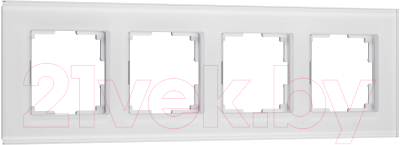Рамка для выключателя Werkel Senso W0043101 (белый/стекло soft-touch)