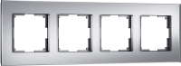 Рамка для выключателя Werkel Senso W0043106 (серебряный/стекло soft-touch) - 