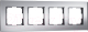 Рамка для выключателя Werkel Senso W0043106 (серебряный/стекло soft-touch) - 