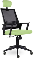 Кресло офисное UTFC Аэро М-808 PL (E01-к/NET202/S-0406/черный/фисташковый) - 
