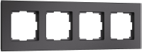 Рамка для выключателя Werkel Senso W0043108 (черный/стекло soft-touch) - 