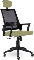 Кресло офисное UTFC Аэро М-808 PL (E01-к/NET202/S-0416/черный/светло-зеленый) - 
