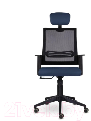 Кресло офисное UTFC Аэро М-808 PL (E01-к/NET202/S-0419/черный/темно-синий)
