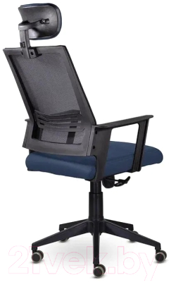 Кресло офисное UTFC Аэро М-808 PL (E01-к/NET202/S-0419/черный/темно-синий)