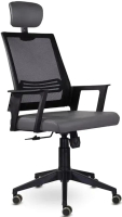Кресло офисное UTFC Аэро М-808 PL (E01-к/NET202/S-0422/черный/темно-серый) - 