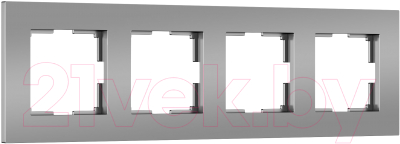 Рамка для выключателя Werkel Slab W0042965 (серебро матовый)