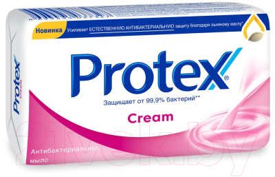 Мыло твердое PROTEX Cream антибактериальное (90г)