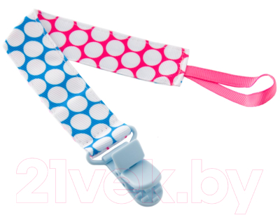 Прорезыватель для зубов Roxy-Kids RSC-001-B (голубой/розовый кружочек)
