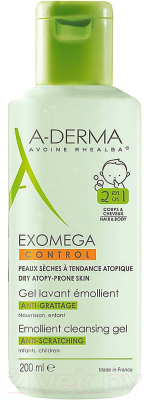 

Шампунь-гель детский A-Derma, Экзомега контроль 2 в 1 очищающий