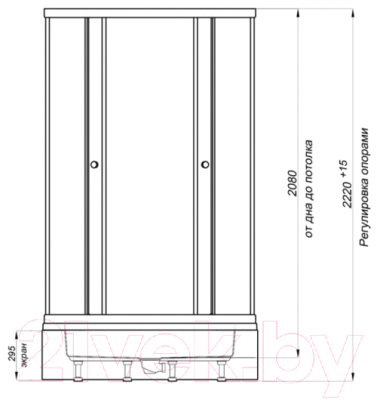 Душевой уголок Triton Рио 90x90 (узоры)