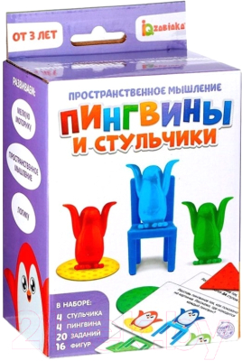 Развивающая игра Zabiaka IQ Пингвины и стульчики / 5101615