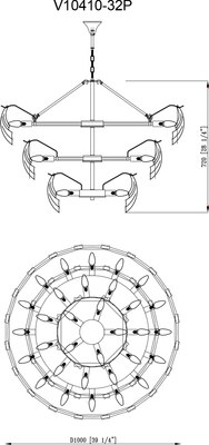 Люстра Moderli Justine base / V10410-32P 