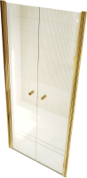 Душевая дверь MaybahGlass MGD-422-3 1980x800 (6 мм, прозрачное стекло/золото) - 